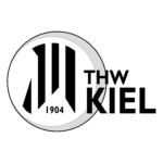 A circular logo with the year 1904 and three vertical black stripes resembling the letter M inside. The letters TH and K partially visible on the side, suggesting an incomplete word. The background is black.